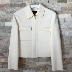 Theory Cream Zip-Up Jacket